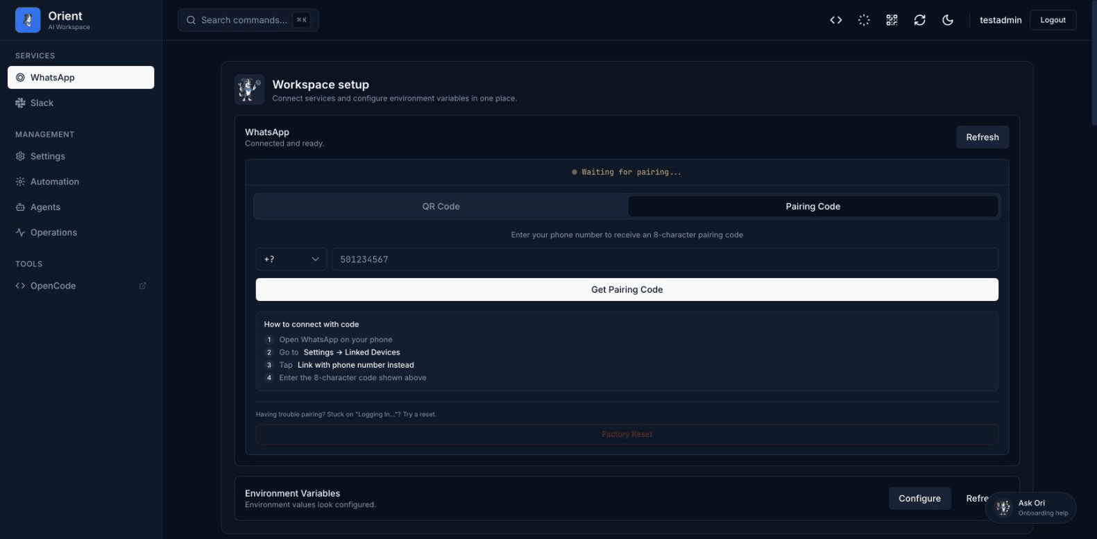 WhatsApp Pairing Code